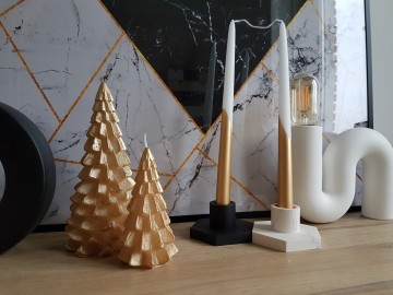 Tweelingkaars dipped GOUD