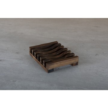 Happysoaps zeep houder donker hout