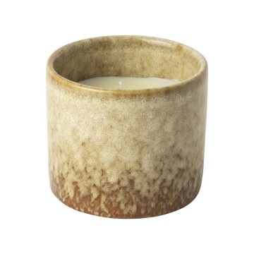 Kaars in keramiek pot gusta bruin