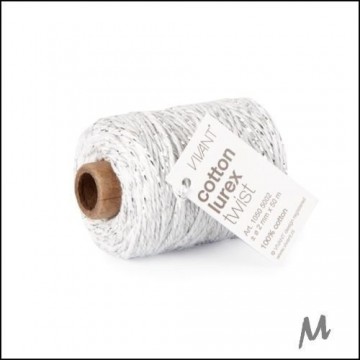 Lurex twix koord wit 0