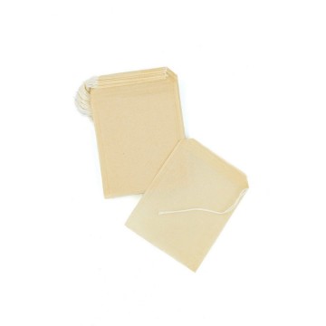 Papieren theezakjes met trekkoord