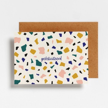 Postcard   gefeliciteerd v