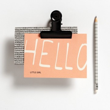 Postcard   hello little girl v