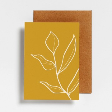 Postcard   leaf ocher v