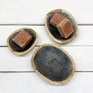 Schaaltje capiz s antraciet