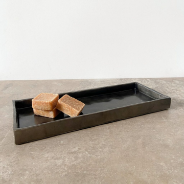 Tray capiz zwart   7decoratie